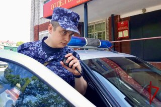 Пьяный дебошир в Биробиджане попытался разбить стекло отеля и был задержан Росгвардией